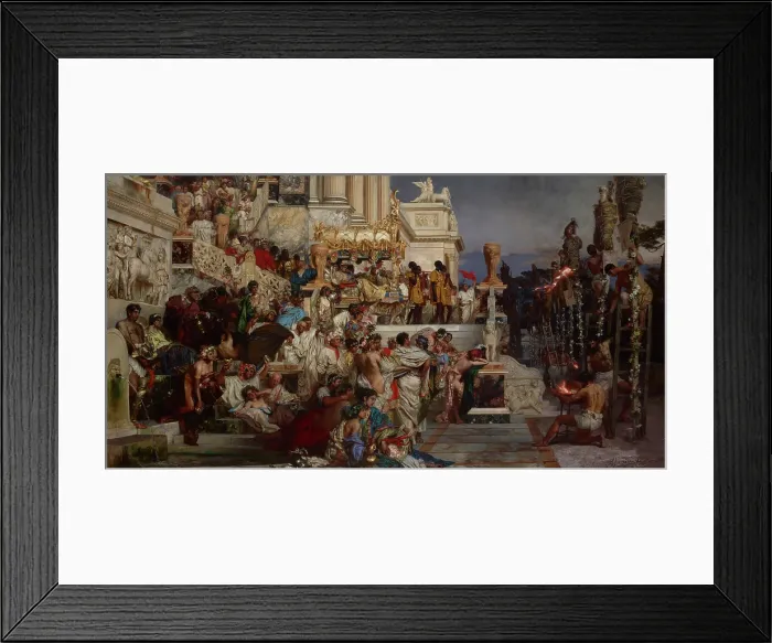 Framed Print : Nero's Torches, 1876. Creator: Henryk Siemiradzki. Nero's Torches, 1876. Creator: Henryk Siemiradzki Framed Print : Nero's Torches, 1876. Creator: Henryk Siemiradzki. Nero's Torches, 1876. Creator: Henryk Siemiradzki