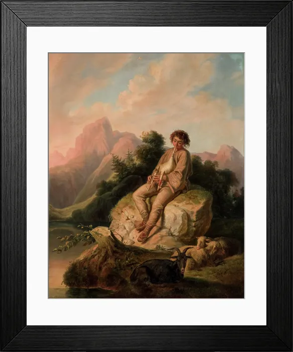 Framed Print : Moldavian Bagpipe-Player, 1857. Creator: Korneli Szlegel Framed Print : Moldavian Bagpipe-Player, 1857. Creator: Korneli Szlegel