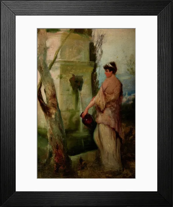 Framed Print : Girl at the Well, 1880s. Creator: Henryk Siemiradzki Framed Print : Girl at the Well, 1880s. Creator: Henryk Siemiradzki