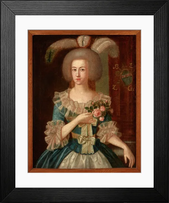 Framed Print : Portrait of an Unknown Woman, between 1790-1805. Creator: Jozef Faworski