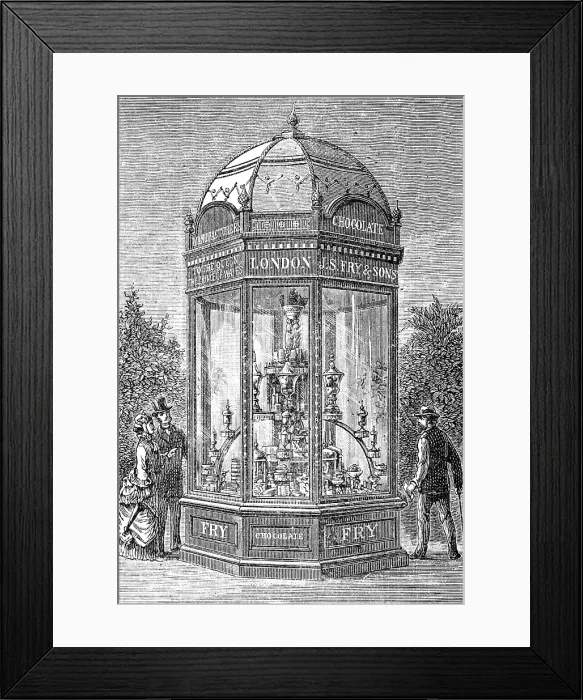 Framed Print : Amsterdam International Exhibition: Messrs. Fry's exhibit of chocolate and cocoa, 1883. Creator: Unknown. Amsterdam International Exhibition: Messrs Framed Print : Amsterdam International Exhibition: Messrs. Fry's exhibit of chocolate and cocoa, 1883. Creator: Unknown. Amsterdam International Exhibition: Messrs