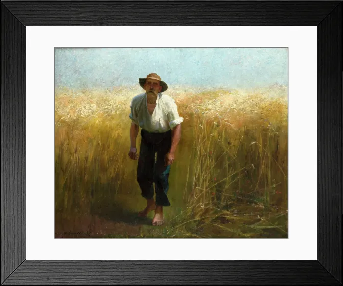Framed Print : Harvester, 1895. Creator: Waclaw Szymanowski Framed Print : Harvester, 1895. Creator: Waclaw Szymanowski