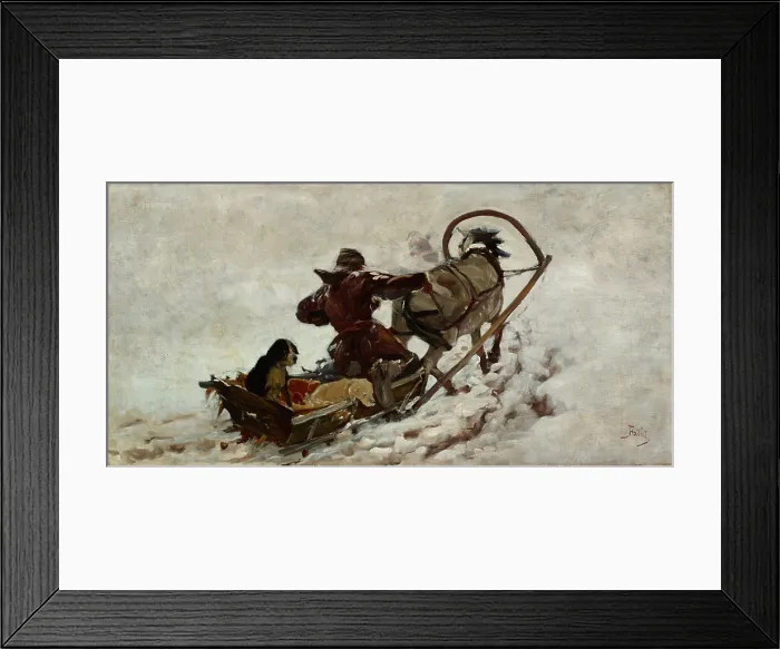 Framed Print : Dogs at a Hunt, c1886. Creator: Julian Falat Framed Print : Dogs at a Hunt, c1886. Creator: Julian Falat