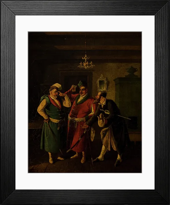 Framed Print : Genre Scene, 1858. Creator: Aleksander Raczynski Framed Print : Genre Scene, 1858. Creator: Aleksander Raczynski