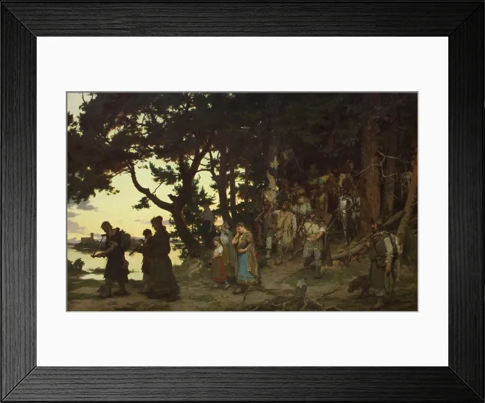 Framed Print : Funeral of Gediminas, 1888. Creator: Kazimierz Alchimowicz Framed Print : Funeral of Gediminas, 1888. Creator: Kazimierz Alchimowicz