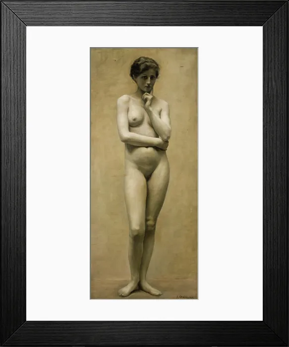 Framed Print : Female Nude, c1895. Creator: Maria Chlebowska Framed Print : Female Nude, c1895. Creator: Maria Chlebowska