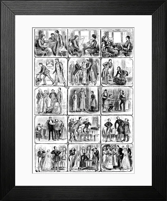 Framed Print : My Matrimonial Suit, drawn by J. P. Atkinson, 1883. Creator: Unknown Framed Print : My Matrimonial Suit, drawn by J. P. Atkinson, 1883. Creator: Unknown