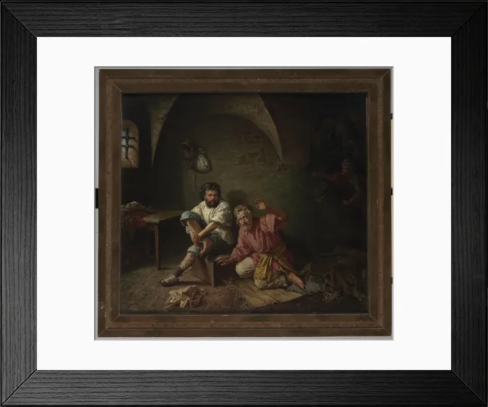 Framed Print : Bandits in Prison, 1877. Creator: Ignacy Jasinski Framed Print : Bandits in Prison, 1877. Creator: Ignacy Jasinski