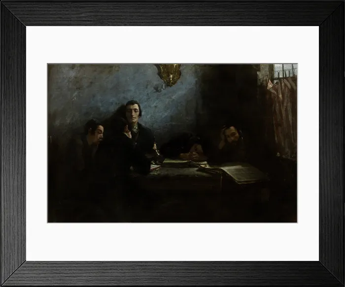 Framed Print : School of Talmudists, 1887. Creator: Samuel Hirszenberg Framed Print : School of Talmudists, 1887. Creator: Samuel Hirszenberg
