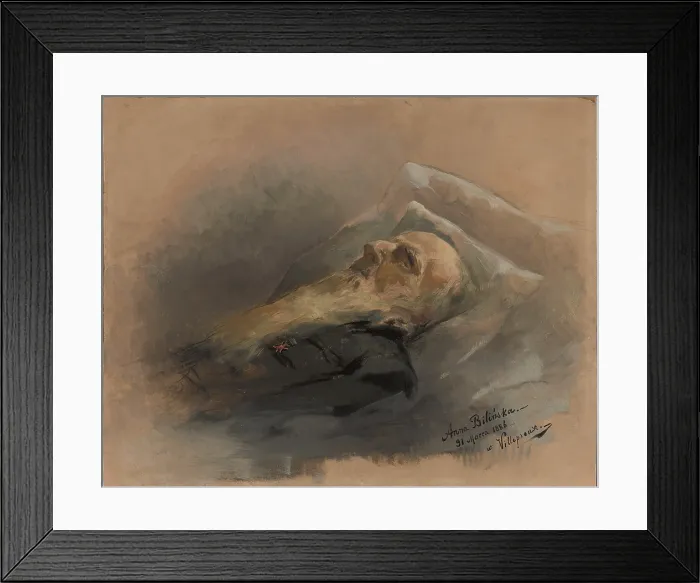 Framed Print : Bohdan Zaleski on His Deathbed, March 31, 1886. Creator: Anna Bilinska Framed Print : Bohdan Zaleski on His Deathbed, March 31, 1886. Creator: Anna Bilinska