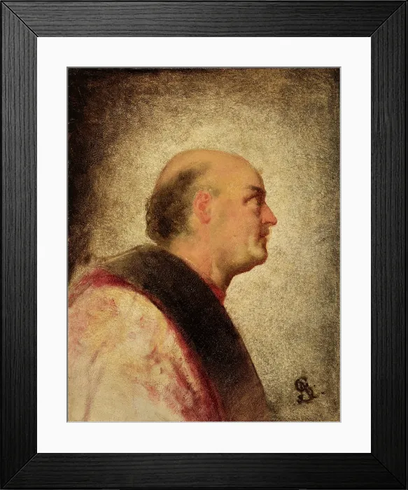 Framed Print : Venetian Dignitary-Copy of a fragment of the painting 'The Fisherman Presenting the Ring... 1864. Creator: Artur Grottger Framed Print : Venetian Dignitary-Copy of a fragment of the painting 'The Fisherman Presenting the Ring... 1864. Creator: Artur Grottger