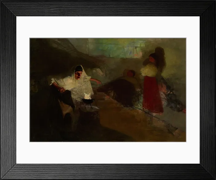 Framed Print : At a Fortune-Teller, before 1895. Creator: Stanislaw Grocholski Framed Print : At a Fortune-Teller, before 1895. Creator: Stanislaw Grocholski