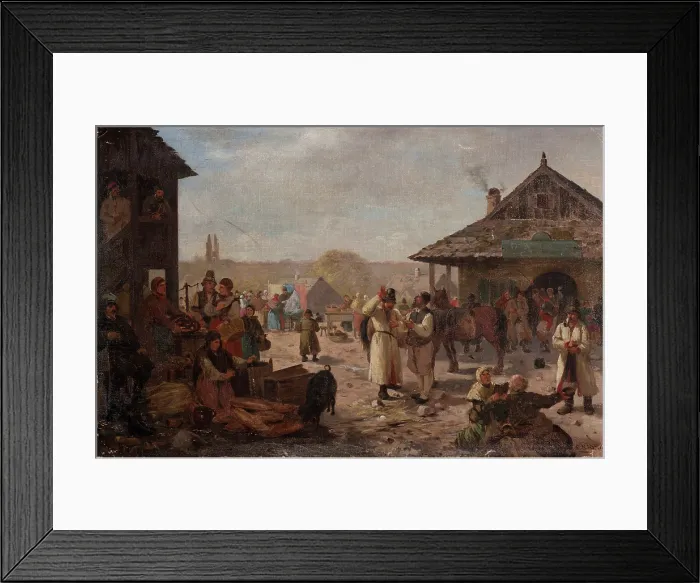 Framed Print : Fair in a Small Town, between 1880-1890. Creator: Seweryn Bieszczad