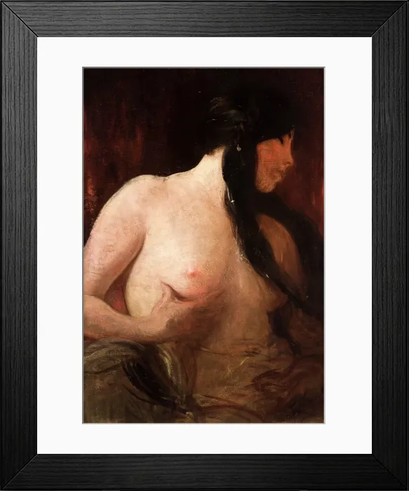 Framed Print : Black Tresses, 1907. Creator: Franciszek Zmurko Framed Print : Black Tresses, 1907. Creator: Franciszek Zmurko