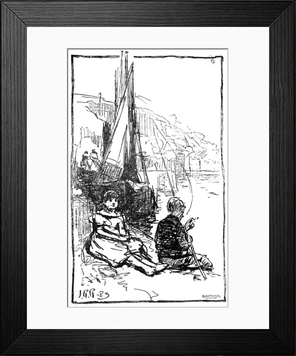 Framed Print : The Prettiest Little Damsel in the Port by J. R, Reid.:Institute of Painters in Oil Colours, 1883 Creator: Dawson Framed Print : The Prettiest Little Damsel in the Port by J. R, Reid.:Institute of Painters in Oil Colours, 1883 Creator: Dawson