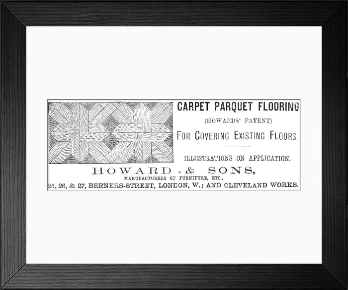 Framed Print : Howard & Sons, Carpet Parquet Flooring, 1883. Creator: Unknown Framed Print : Howard & Sons, Carpet Parquet Flooring, 1883. Creator: Unknown