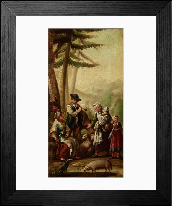 Framed Print : Idyll, 1826. Creator: Jan Zamojski Framed Print : Idyll, 1826. Creator: Jan Zamojski