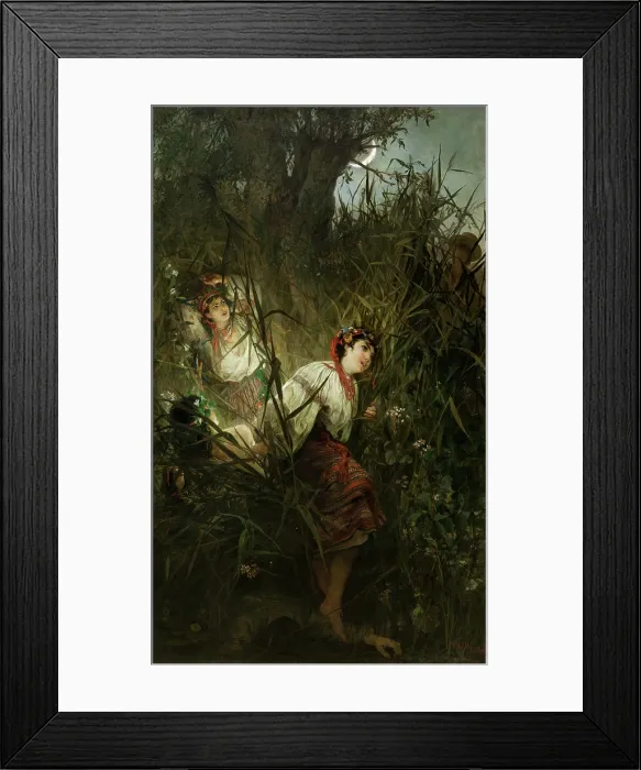 Framed Print : Water Nymphs, 1877. Creator: Witold Pruszkowski Framed Print : Water Nymphs, 1877. Creator: Witold Pruszkowski