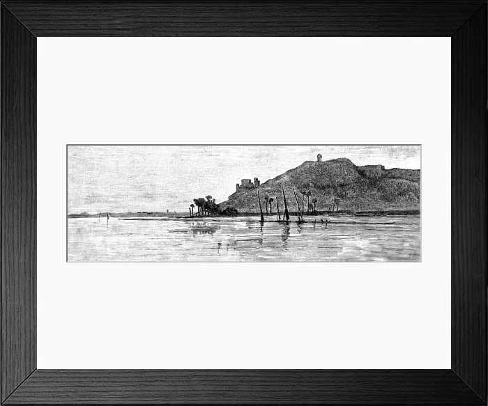 Framed Print : Sketches of Upper Egypt: approach to Assouan, 1883. Creator: Unknown Framed Print : Sketches of Upper Egypt: approach to Assouan, 1883. Creator: Unknown