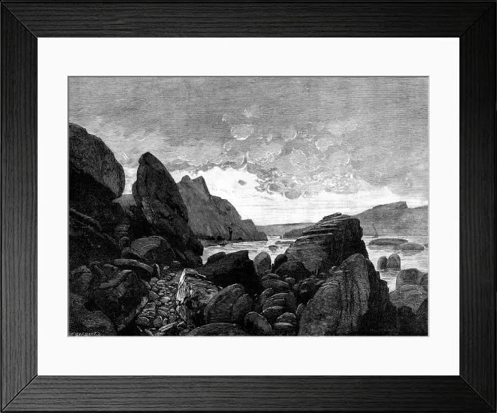 Framed Print : The Nile between the Cemetery of Assouan and the Island of Philae, 1883. Creator: Charles Barbant Framed Print : The Nile between the Cemetery of Assouan and the Island of Philae, 1883. Creator: Charles Barbant
