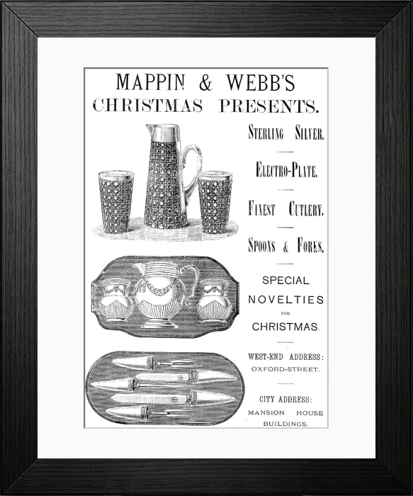 Framed Print : Mappin & Webb's Christmas Presents, 1883. Creator: Unknown. Mappin & Webb's Christmas Presents, 1883. Creator: Unknown Framed Print : Mappin & Webb's Christmas Presents, 1883. Creator: Unknown. Mappin & Webb's Christmas Presents, 1883. Creator: Unknown