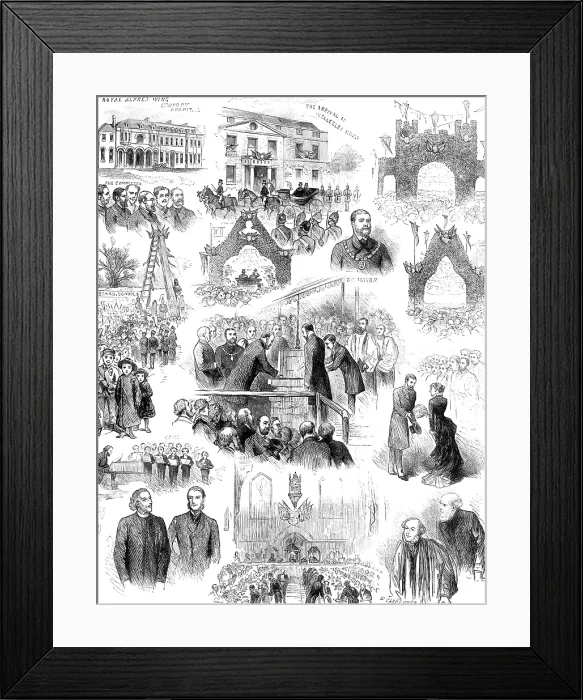 Framed Print : The Duke of Edinburgh's visit to Croydon, 1883. Creator: Unknown. The Duke of Edinburgh's visit to Croydon, 1883. Creator: Unknown