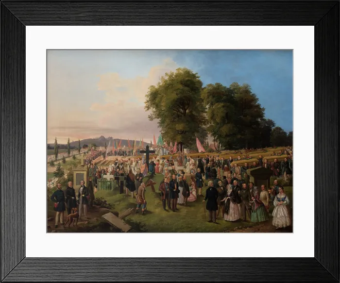Framed Print : Funeral of the Victims of the Year 1848, 1848. Creator: Jozef Zajaczkowski Framed Print : Funeral of the Victims of the Year 1848, 1848. Creator: Jozef Zajaczkowski