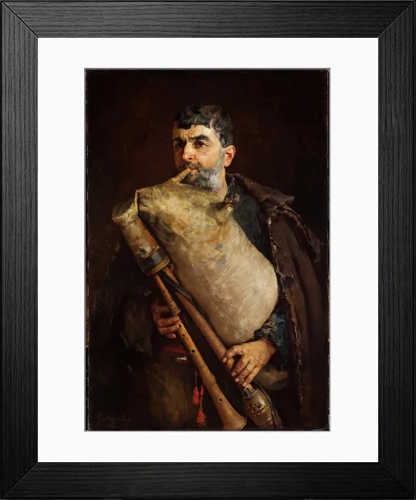 Framed Print : Bagpipe Player, 1879. Creator: Pantaleon Szyndler Framed Print : Bagpipe Player, 1879. Creator: Pantaleon Szyndler