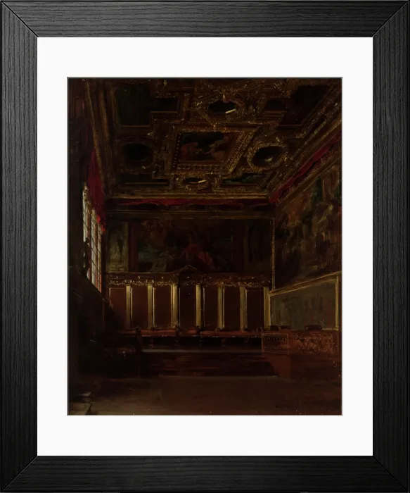 Framed Print : The Hall of Ambassadors in the Doge's Palace in Venice, 1873. Creator: Wladyslaw Czachorski. The Hall of Ambassadors in the Doge's Palace in Venice, 1873 Framed Print : The Hall of Ambassadors in the Doge's Palace in Venice, 1873. Creator: Wladyslaw Czachorski. The Hall of Ambassadors in the Doge's Palace in Venice, 1873