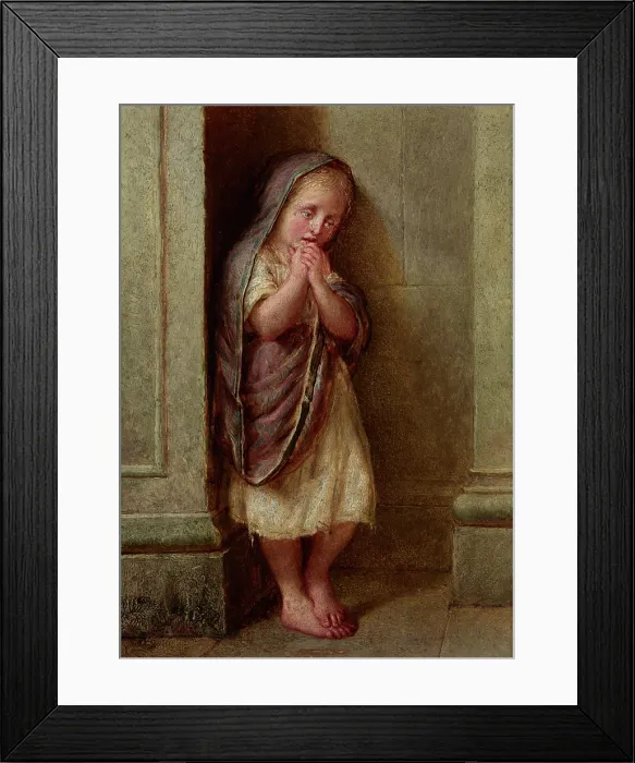 Framed Print : Orphan, 1873. Creator: Wincenty Slendzinski Framed Print : Orphan, 1873. Creator: Wincenty Slendzinski