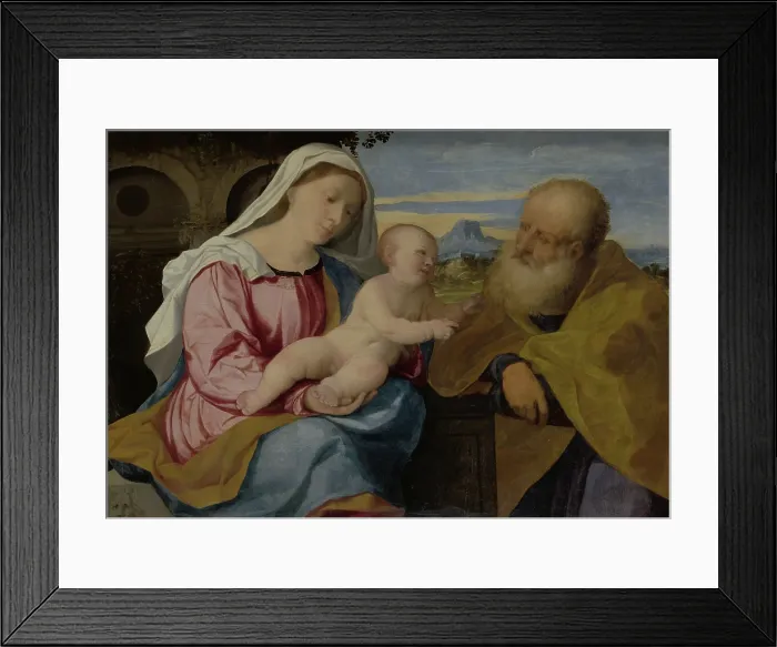 Framed Print : The Holy Family, between 1513-1515. Creator: Jacopo Palma il Vecchio Framed Print : The Holy Family, between 1513-1515. Creator: Jacopo Palma il Vecchio