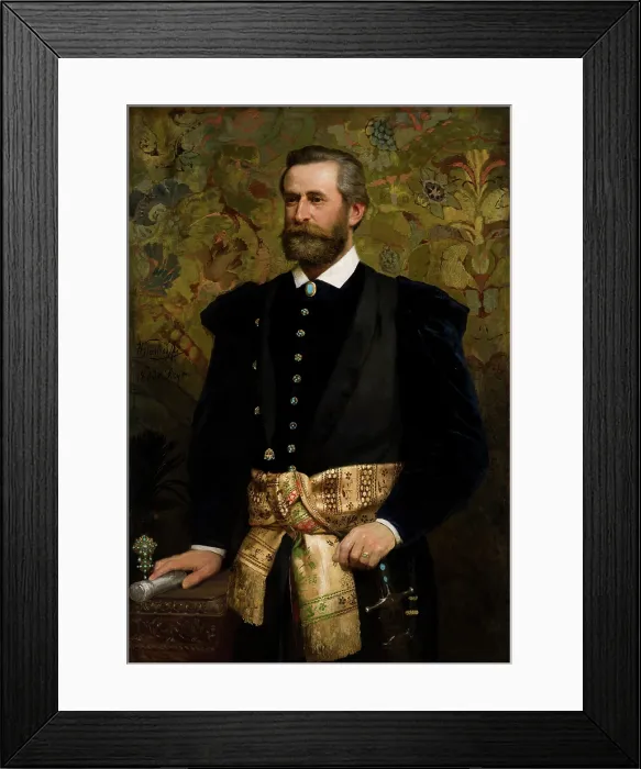 Framed Print : Portrait of Count Ludwik Wodzicki (1834-1894), Marshal of the Galician Seym, 1880. Creator: Henryk Siemiradzki Framed Print : Portrait of Count Ludwik Wodzicki (1834-1894), Marshal of the Galician Seym, 1880. Creator: Henryk Siemiradzki