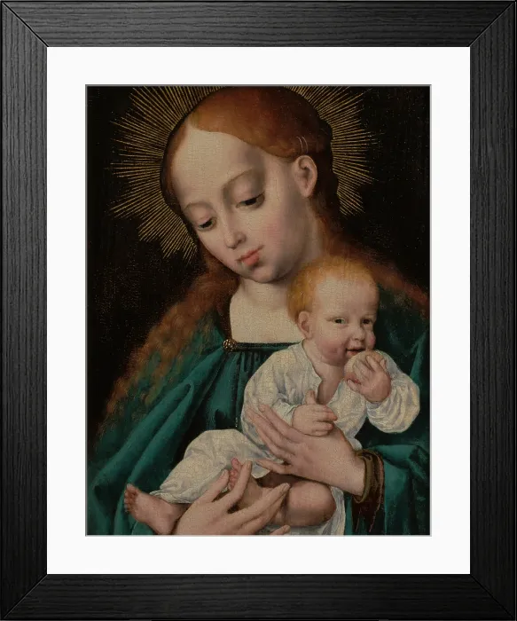 Framed Print : Madonna and Child Eating an Apple, between 1525-1530. Creator: Joos van Cleve Framed Print : Madonna and Child Eating an Apple, between 1525-1530. Creator: Joos van Cleve