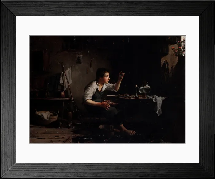 Framed Print : At the Shoemaker's, 1882. Creator: Waclaw Koniuszko. At the Shoemaker's, 1882. Creator: Waclaw Koniuszko Framed Print : At the Shoemaker's, 1882. Creator: Waclaw Koniuszko. At the Shoemaker's, 1882. Creator: Waclaw Koniuszko
