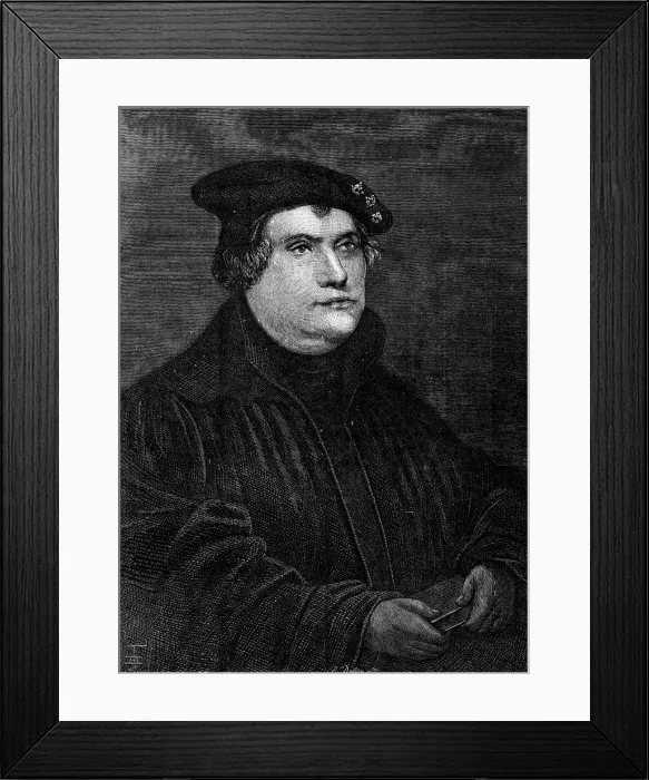 Framed Print : The Luther Celebration in Germany: Martin Luther, from the picture by Hans Holbein, 1883. Creator: Unknown Framed Print : The Luther Celebration in Germany: Martin Luther, from the picture by Hans Holbein, 1883. Creator: Unknown