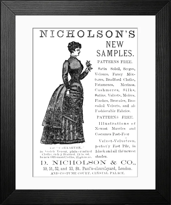 Framed Print : Nicholson's New Samples, 1883. Creator: Unknown. Nicholson's New Samples, 1883. Creator: Unknown Framed Print : Nicholson's New Samples, 1883. Creator: Unknown. Nicholson's New Samples, 1883. Creator: Unknown