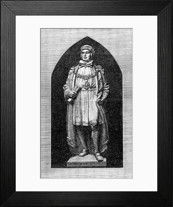 Framed Print : Memorial statue of Sir T. White at Coventry, 1883. Creator: Unknown Framed Print : Memorial statue of Sir T. White at Coventry, 1883. Creator: Unknown