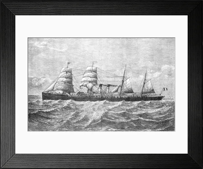 Framed Print : The Red Star Line steam-ship Westernland, 1883. Creator: Unknown Framed Print : The Red Star Line steam-ship Westernland, 1883. Creator: Unknown