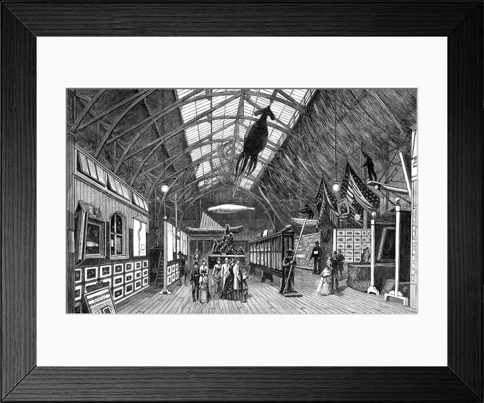 Framed Print : The International Fisheries Exhibition: the Canadian Court, 1883. Creator: Unknown