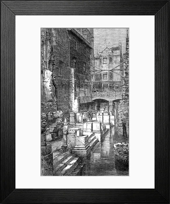Framed Print : Roman baths discovered at Bath, 1883. Creator: Kemp Framed Print : Roman baths discovered at Bath, 1883. Creator: Kemp