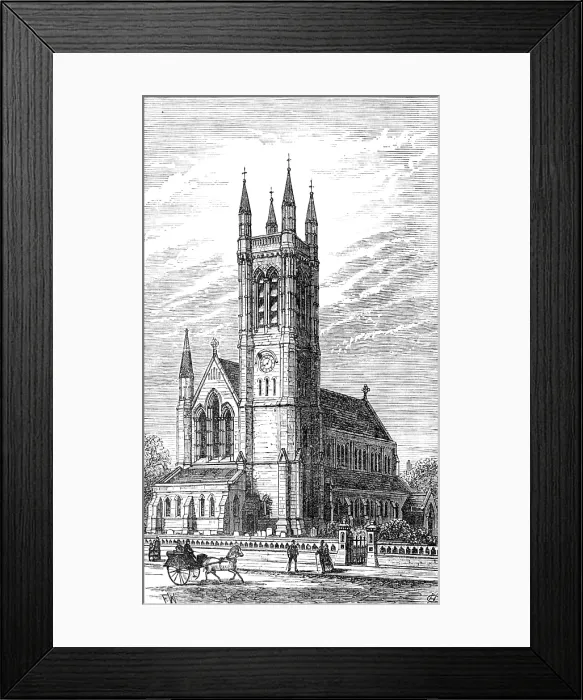 Framed Print : New parish church of St. Paul, Hammersmith, 1883. Creator: Unknown Framed Print : New parish church of St. Paul, Hammersmith, 1883. Creator: Unknown