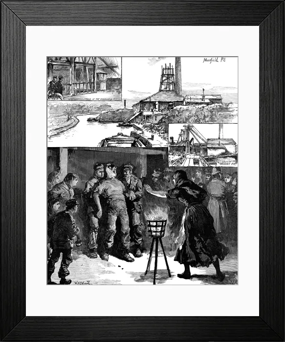 Framed Print : The Colliery Explosion near Accrington, 1883. Creator: William James Palmer Framed Print : The Colliery Explosion near Accrington, 1883. Creator: William James Palmer