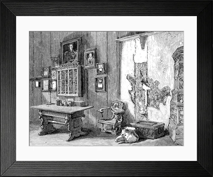 Framed Print : The Luther Celebration in Germany: Luther's room in the Wartburg, at Eisenach, 1883 Framed Print : The Luther Celebration in Germany: Luther's room in the Wartburg, at Eisenach, 1883