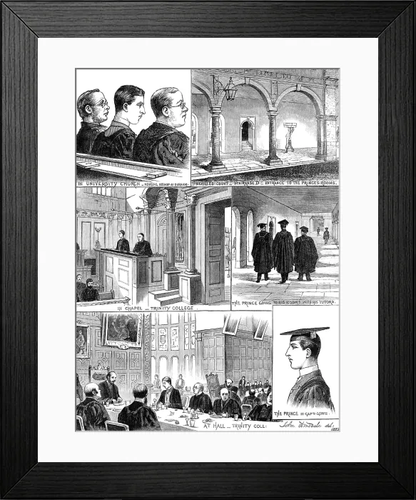 Framed Print : Prince Albert Victor of Wales at Cambridge University, 1883. Creator: Unknown Framed Print : Prince Albert Victor of Wales at Cambridge University, 1883. Creator: Unknown