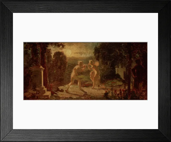 Framed Print : Conversation of Statues, 1865. Creator: Artur Grottger Framed Print : Conversation of Statues, 1865. Creator: Artur Grottger