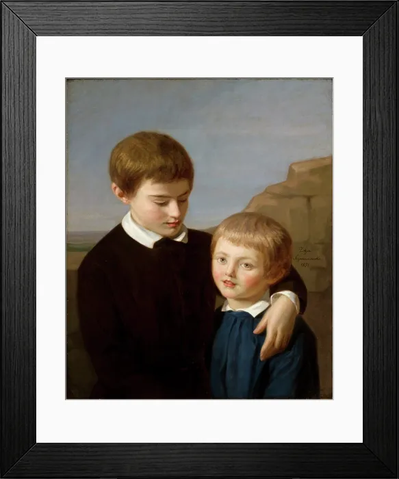 Framed Print : Portrait of Adam Mickiewicz's Sons, Aleksander and Jan Gwalbert, 1851 Framed Print : Portrait of Adam Mickiewicz's Sons, Aleksander and Jan Gwalbert, 1851