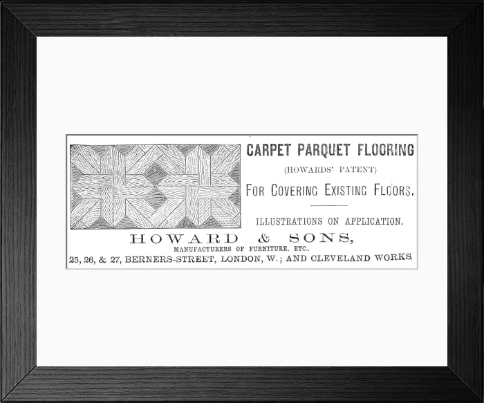Framed Print : Carpet Parquet Flooring - Howard & Sons, 1883. DELETE - DUPLICATE Creator: Unknown Framed Print : Carpet Parquet Flooring - Howard & Sons, 1883. DELETE - DUPLICATE Creator: Unknown