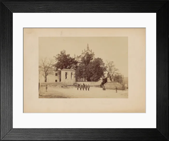 Framed Print : Church of the Holy Trinity and Tinitarian Monastery - general view, Kamianets-Podilskyi, 1890-1900. Creator: Unknown Framed Print : Church of the Holy Trinity and Tinitarian Monastery - general view, Kamianets-Podilskyi, 1890-1900. Creator: Unknown