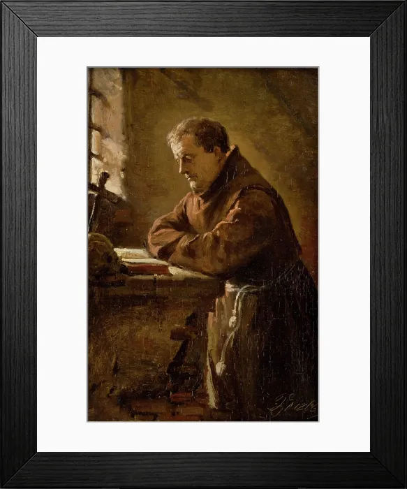 Framed Print : Praying Monk, c1865. Creator: Andrzej Bronislaw Grabowski Framed Print : Praying Monk, c1865. Creator: Andrzej Bronislaw Grabowski