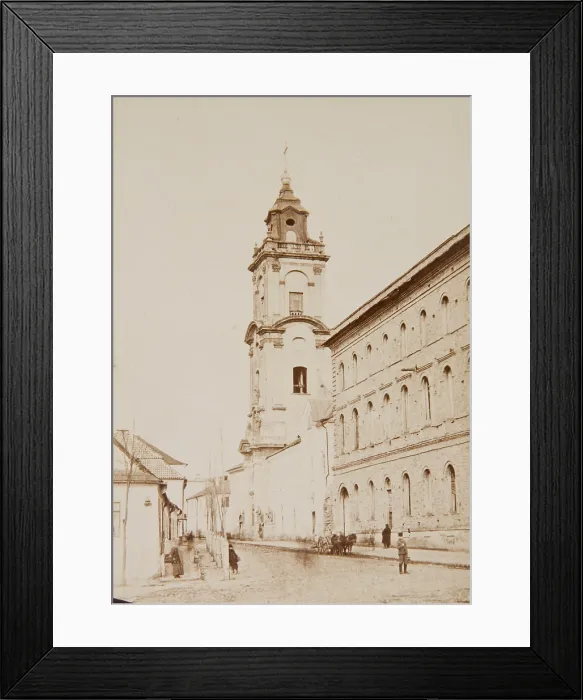 Framed Print : Church of St Nicholas and the Dominican monastery - western facade, Kamianets-Podilskyi, 1895-1905. Creator: Unknown Framed Print : Church of St Nicholas and the Dominican monastery - western facade, Kamianets-Podilskyi, 1895-1905. Creator: Unknown